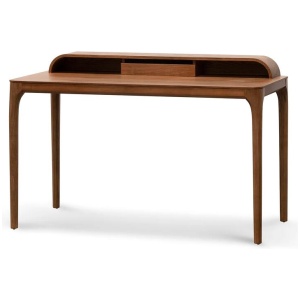 Reva Wooden Home Office Desk - Walnut by Interior Secrets - AfterPay Available