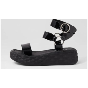 Rezso Black Patent Leather Sandals