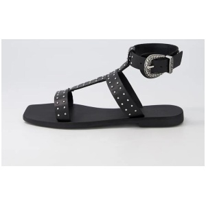 Roma Sandal Black Leather Sandals