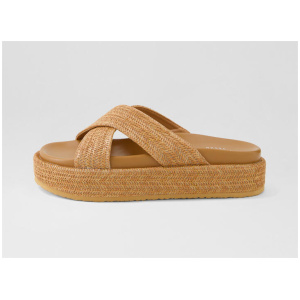 Roman Tan Raffia Sandals