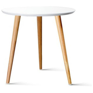 Round Side Table White