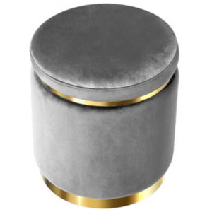 Round Velvet Ottoman Foot Rest