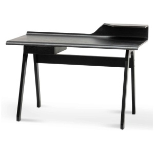 Ruban Wooden Home Office Desk - Black by Interior Secrets - AfterPay Available