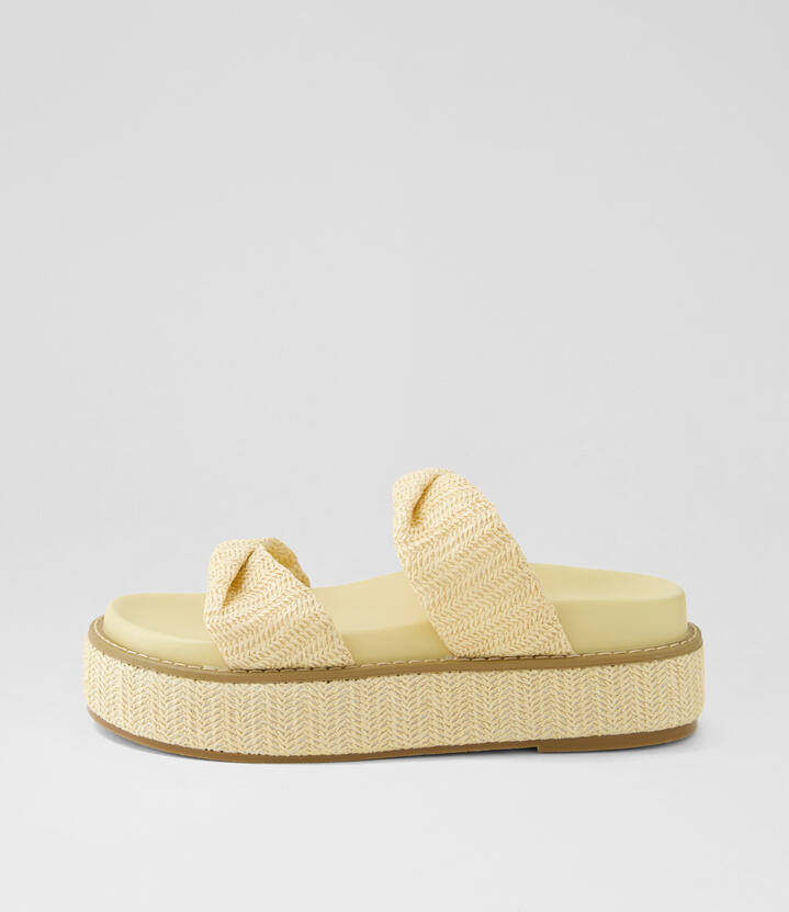 Rue Natural Raffia Slides