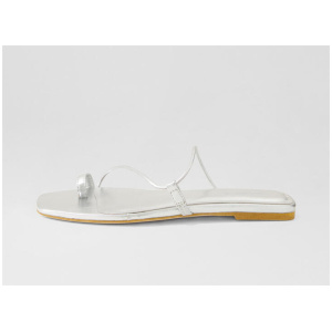 Ruubi Silver Leather Sandals