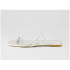 Ruubi Silver Leather Sandals