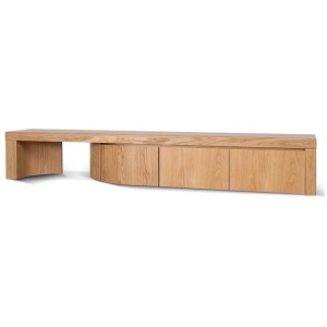 Ruvo Extendable TV Entertainment Unit - Natural Oak by Interior Secrets - AfterPay Available