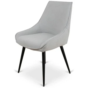 Ruwan Fabric Dining Chair - Pale Grey by Interior Secrets - AfterPay Available