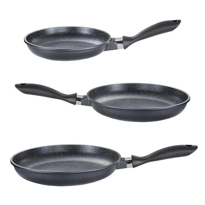 STONE Non Stick Frypan Tri Pack , & Size 20cm/24cm/28cm by Baccarat