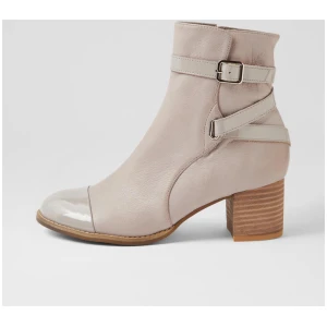 Sadzis Smoke Patent Leather Ankle Boots