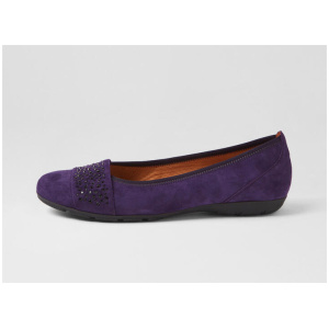Senti Purple Suede Ballet Shoes