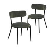 Set Of 2 Dalida Dining Chairs Green 1 Seater