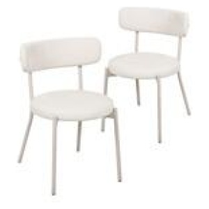 Set Of 2 Dalida Dining Chairs Neutral 1 Seater