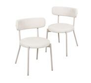 Set Of 2 Dalida Dining Chairs Neutral 1 Seater