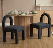 Set Of 2 Damsel Indigo Dining Chairs Blue 1 Seater