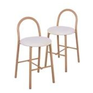 Set Of 2 Darlyn Bar Stools Neutral 1 Seater