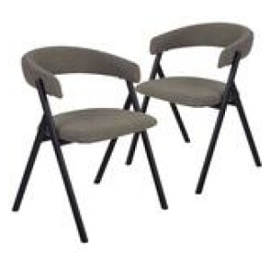 Set Of 2 Destinee Grey Dining Chairs Green 1 Seater