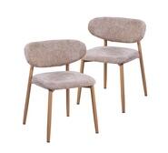 Set Of 2 Donnel Dining Chairs Neutral 1 Seater