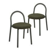Set Of 2 Donovan Dining Chairs Green 1 Seater