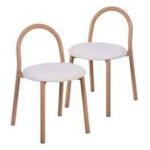 Set Of 2 Donovan Dining Chairs Neutral 1 Seater
