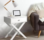 Set Of 2 Etienne Bedside Tables White