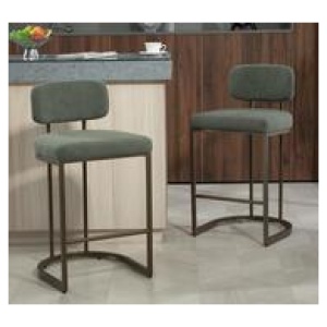 Set Of 2 Katelyn Bar Stools Green