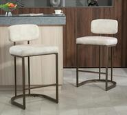 Set Of 2 Katelyn Bar Stools Neutral