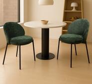 Set Of 2 Odin Olive Green Fabric Dining Chair Green