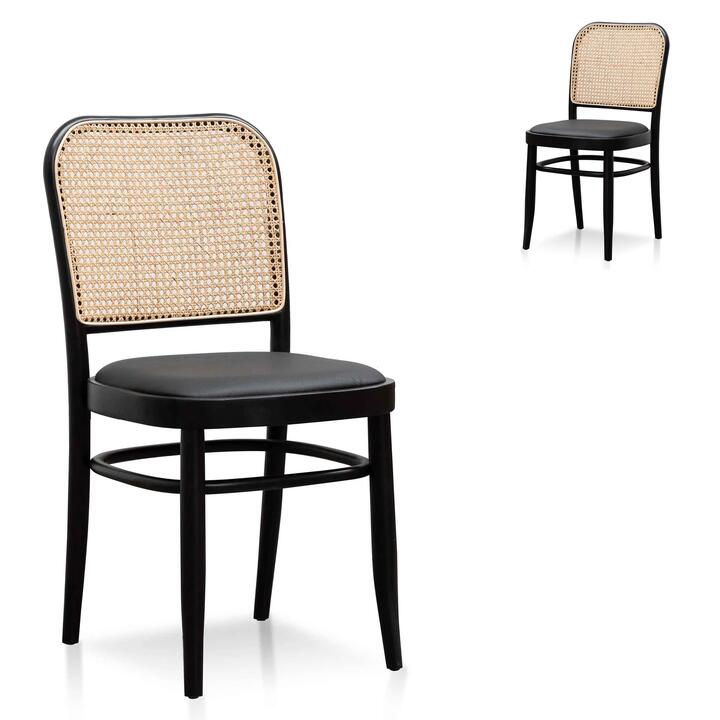 Set of 2 - Bonilla Dining Chair - Black by Interior Secrets - AfterPay Available