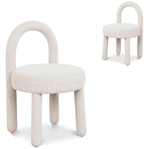 Set of 2 - Fusion Dining Chair - Coastal Beige by Interior Secrets - AfterPay Available