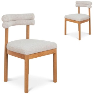 Set of 2 - Maron Dining Chair - Coastal Beige by Interior Secrets - AfterPay Available