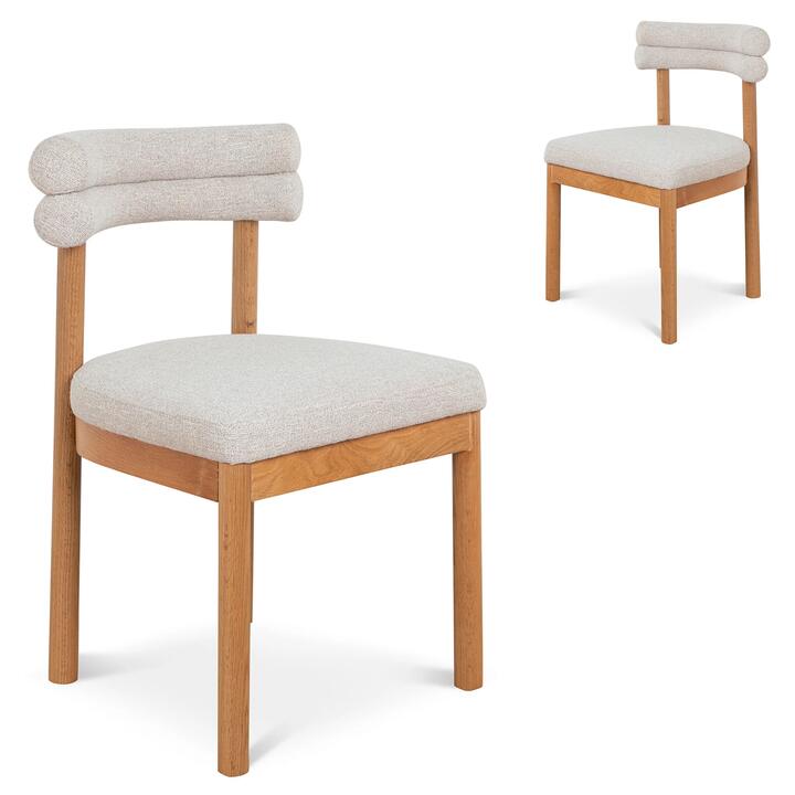 Set of 2 - Maron Dining Chair - Coastal Beige by Interior Secrets - AfterPay Available