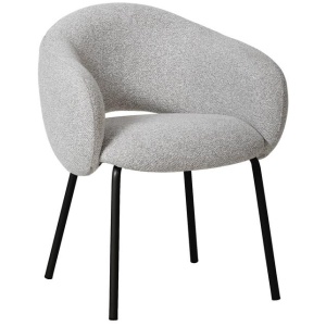 Set of 2 - Sora Black Dining Chair - Clay Grey by Interior Secrets - AfterPay Available