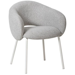 Set of 2 - Sora White Dining Chair - Clay Grey by Interior Secrets - AfterPay Available