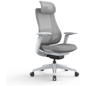 Sevanto Mesh Office Chair - Light Grey with Headrest by Interior Secrets - AfterPay Available