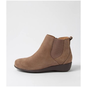 Shanghai Xf Taupe Tumble Nubuck Chelsea Boots