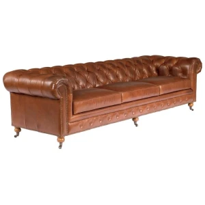 Sheffield 4 Seater Leather Sofa