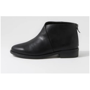 Sherees Xf Black Leather Ankle Boots