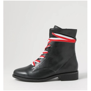 Sherril Xf Black Leather Ankle Boots