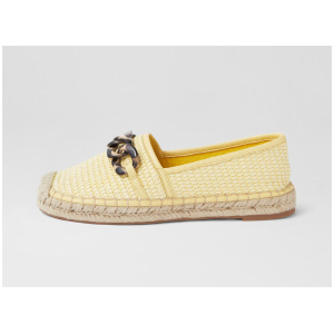 Sibby Lemon Fabric Flat Shoes
