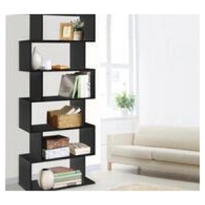 Sinag 6 Tier Bookshelf Black