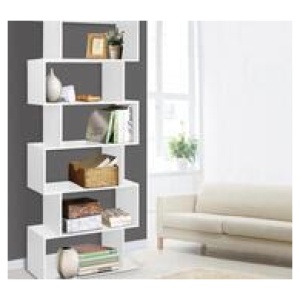 Sinag 6 Tier Bookshelf White