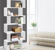 Sinag 6 Tier Bookshelf White
