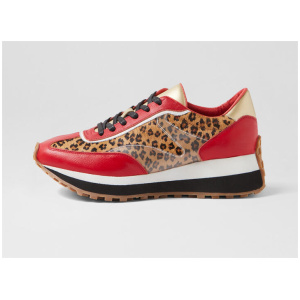 Siran New Red Leopard Leather Sneakers