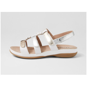 Sitara White Multi Leather Sandals