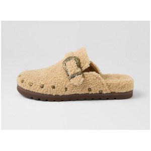 Skylar Natural Faux Shearling Flat Shoes