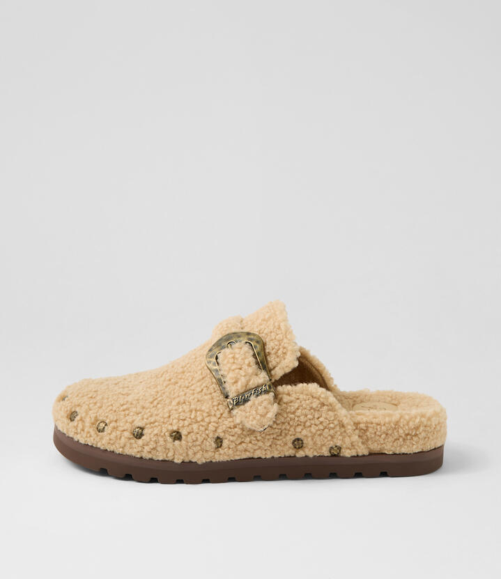 Skylar Natural Faux Shearling Flat Shoes