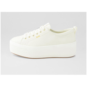 Skyler Champagne Egret Leather Sneakers
