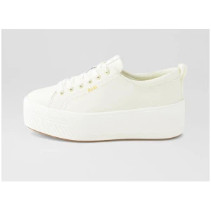 Skyler Champagne Egret Leather Sneakers