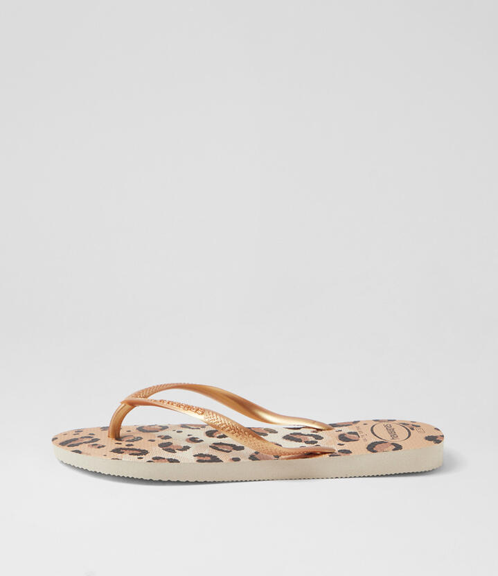 Slim Animals Beige Rubber Thongs